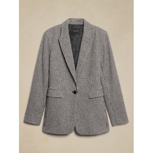 바나나리퍼블릭 Wool-Blend Houndstooth Blazer