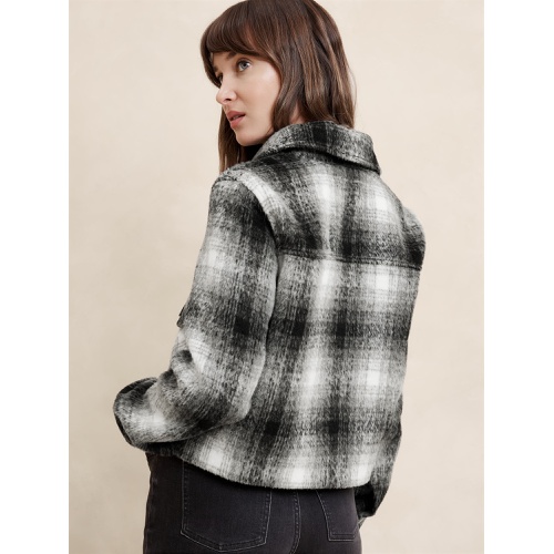 바나나리퍼블릭 Plaid Cropped Jacket