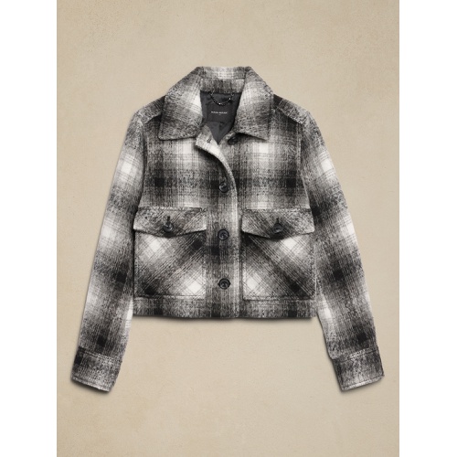 바나나리퍼블릭 Plaid Cropped Jacket