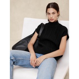 Cable Mock-Neck Sweater Vest