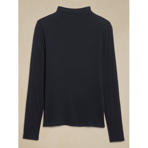 바나나리퍼블릭 Tissue Rayon Mock-Neck Top