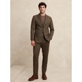 Tailored-Fit Flannel Herringbone Suit Jacket