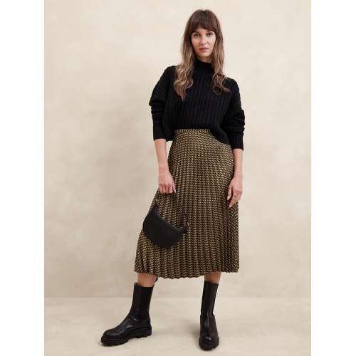 바나나리퍼블릭 Silky Pleated Midi Skirt