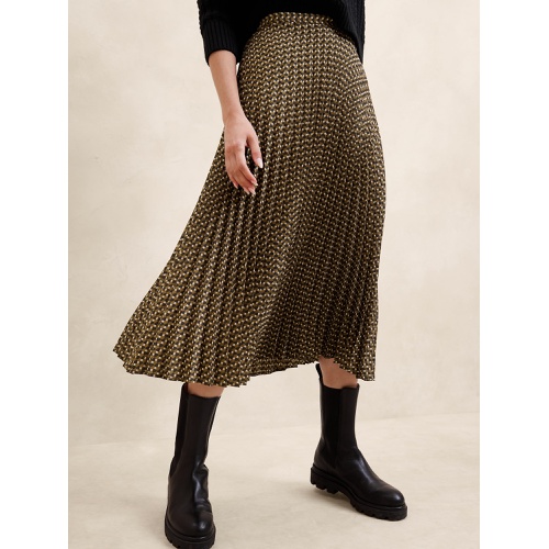 바나나리퍼블릭 Silky Pleated Midi Skirt