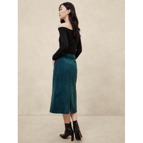 바나나리퍼블릭 Corduroy Midi Skirt