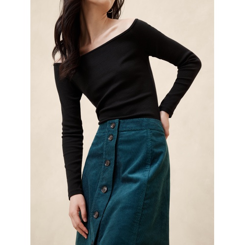 바나나리퍼블릭 Corduroy Midi Skirt