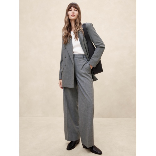 바나나리퍼블릭 Wide-Leg Wool-Blend Pant