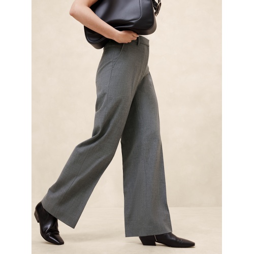 바나나리퍼블릭 Wide-Leg Wool-Blend Pant