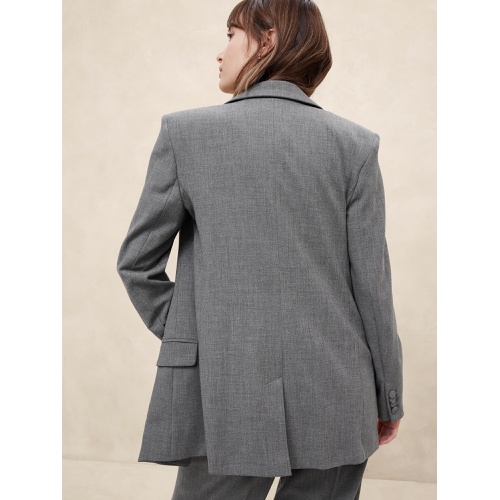 바나나리퍼블릭 Wool-Blend Double-Breasted Blazer