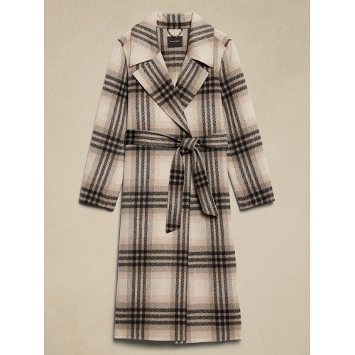 바나나리퍼블릭 Double Face Wool-Blend Wrap Coat