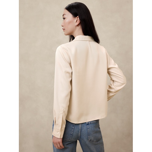 바나나리퍼블릭 Silky Popover Blouse