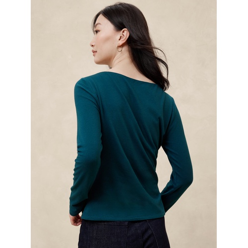 바나나리퍼블릭 Soft Stretch Boat-Neck T-Shirt