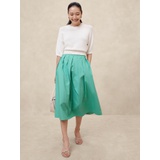 Poplin Midi Skirt