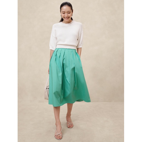 바나나리퍼블릭 Poplin Midi Skirt