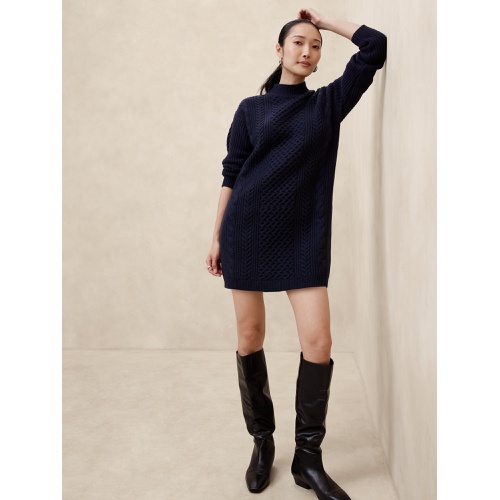 바나나리퍼블릭 Cable Mini Sweater Dress