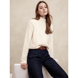 Cable Turtle-Neck Sweater