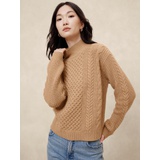 Cable Turtle-Neck Sweater