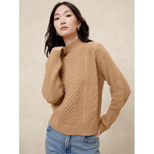 바나나리퍼블릭 Cable Turtle-Neck Sweater