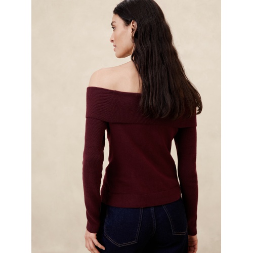 바나나리퍼블릭 Off -The-Shoulder Pullover Sweater