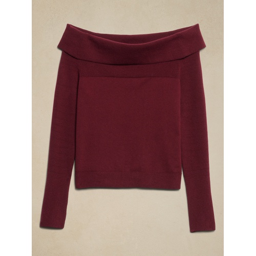 바나나리퍼블릭 Off -The-Shoulder Pullover Sweater