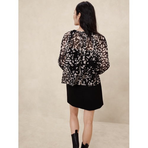 바나나리퍼블릭 Chiffon Volume-Sleeve Blouse