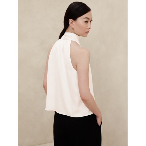 바나나리퍼블릭 Halter Tie-Neck Blouse