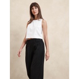 Cropped Poplin Top