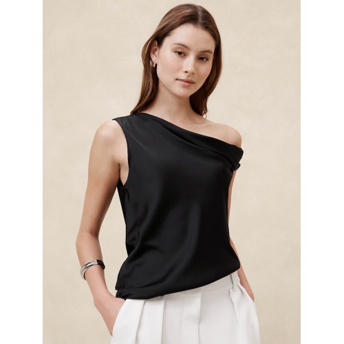 바나나리퍼블릭 Off-Shoulder Satin Blouse