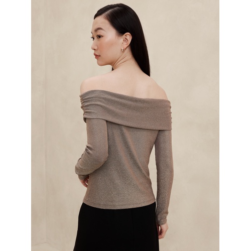 바나나리퍼블릭 Off-Shoulder Sparkle Top