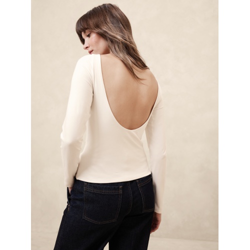 바나나리퍼블릭 Soft Stretch Open Back Top