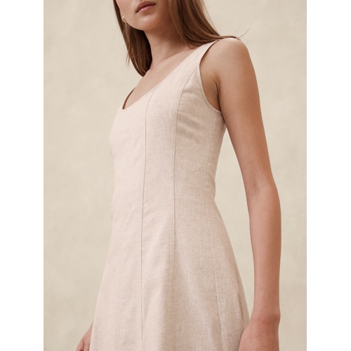 바나나리퍼블릭 Linen-Blend Midi Dress