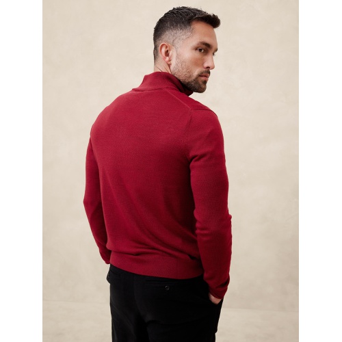 바나나리퍼블릭 Merino Wool Quarter-Zip Sweater