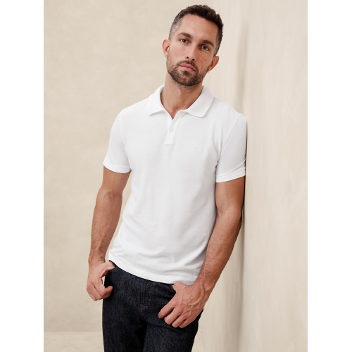 바나나리퍼블릭 Slim Cotton Pique Polo