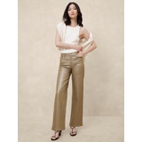 High-Rise Metallic Straight Jean