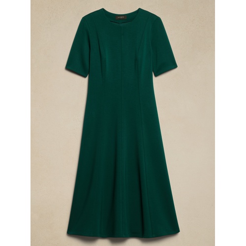 바나나리퍼블릭 Soft Touch Scuba Seamed Midi Dress