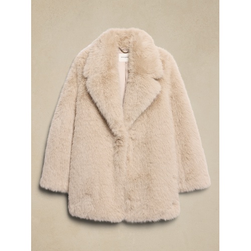 바나나리퍼블릭 Faux Fur Coat