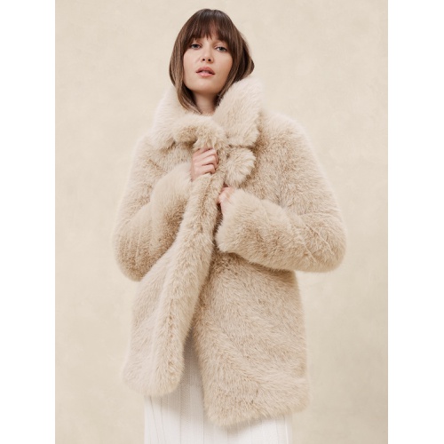 바나나리퍼블릭 Faux Fur Coat