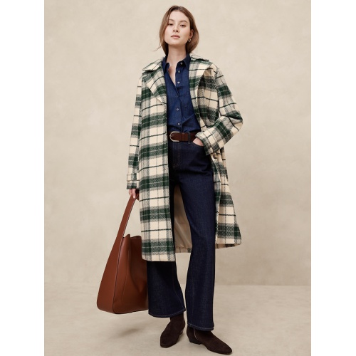 바나나리퍼블릭 Plaid Coat