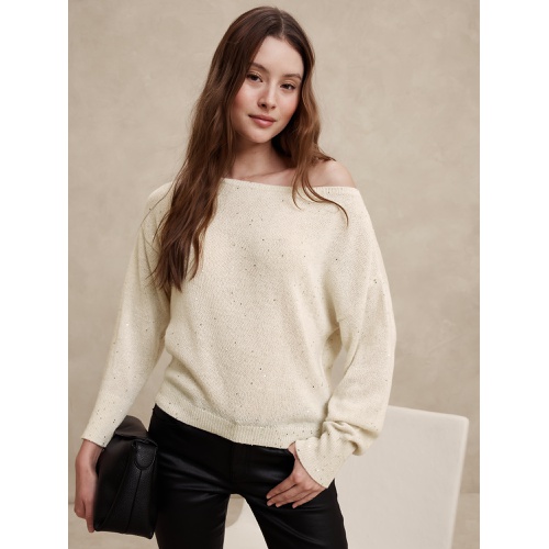 바나나리퍼블릭 Asymmetrical Sequin Sweater