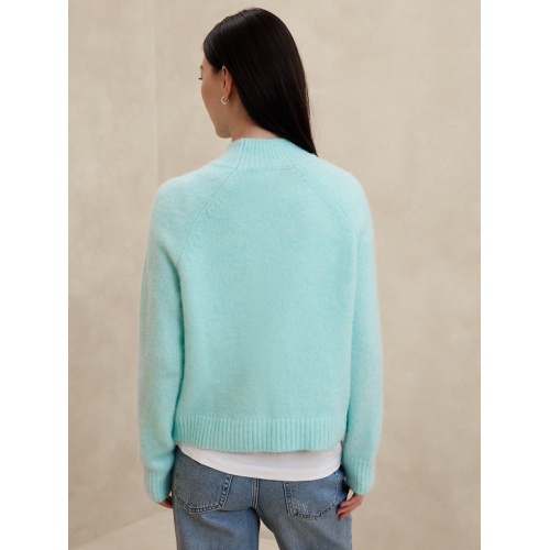 바나나리퍼블릭 Fuzzy Mock-Neck Sweater