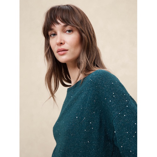 바나나리퍼블릭 Asymmetrical Sequin Sweater