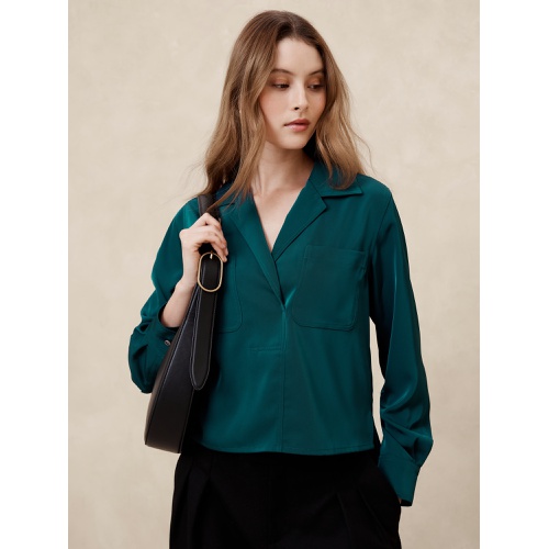 바나나리퍼블릭 Silky Popover Blouse