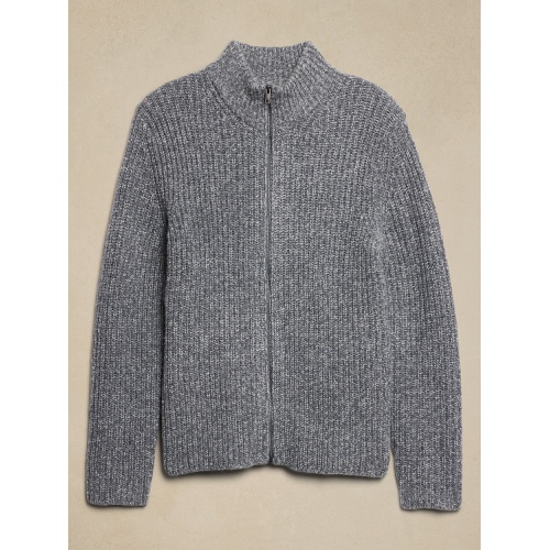 바나나리퍼블릭 Marled Zipper Sweater Jacket