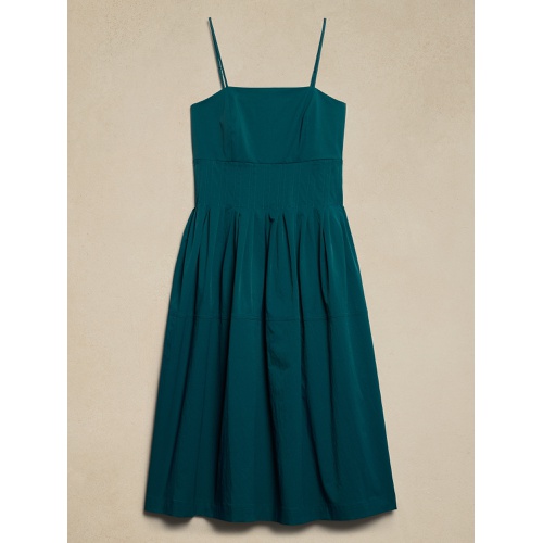 바나나리퍼블릭 Pleated Taffeta Midi Dress