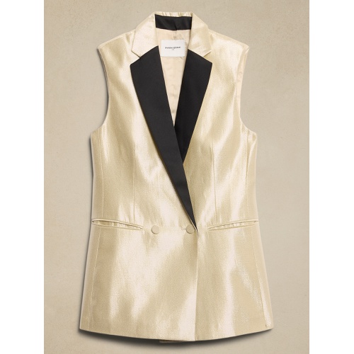 바나나리퍼블릭 Metallic Twill Suiting Vest