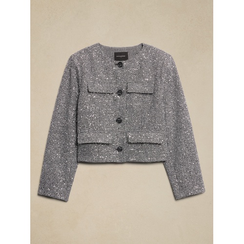 바나나리퍼블릭 Metallic Tweed Jacket