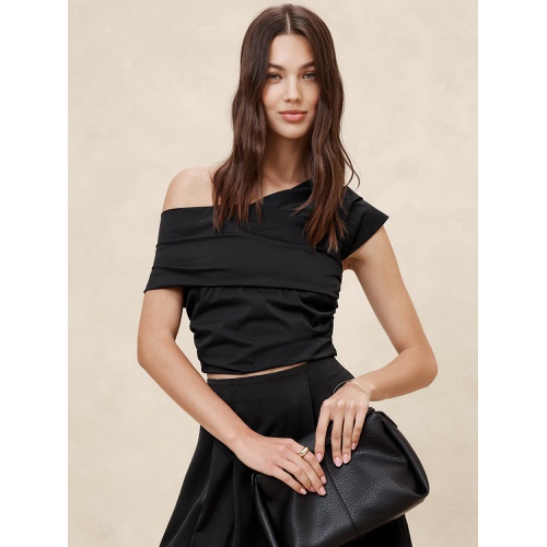 바나나리퍼블릭 Taffeta Cropped Top