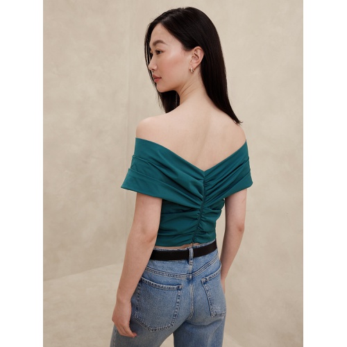 바나나리퍼블릭 Taffeta Cropped Top