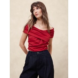 Taffeta Cropped Top