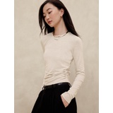 Soft Luxe Shirred-Waist Top